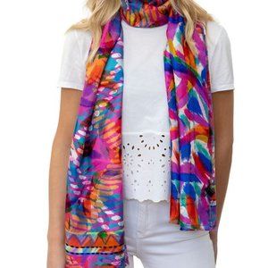 Franco Ferrari Silk Scarf Multicolor